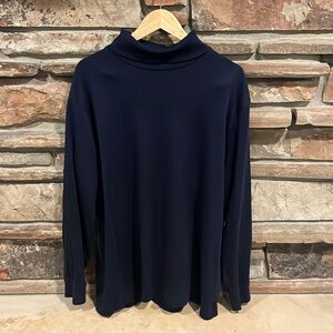 Land’s End Navy Blue Turtleneck Long Sleeve Shirt
